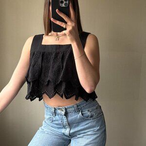 Zara Women's Black Crop-top